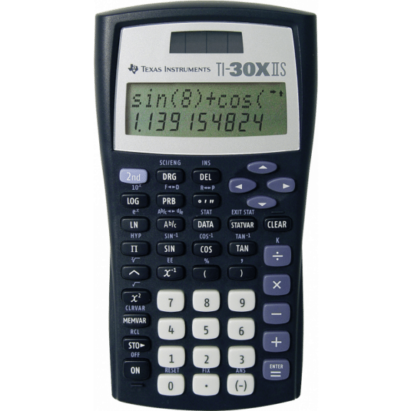 Texas Instruments Taschenrechner TI-30X IIS, Solar-und Batteriebetrieb