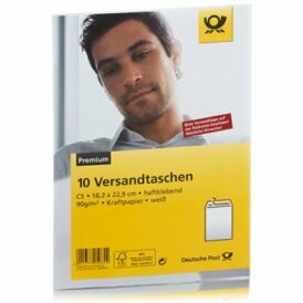 Versandtaschen C5 weiß ohne Fenster haftklebend 10 Stück