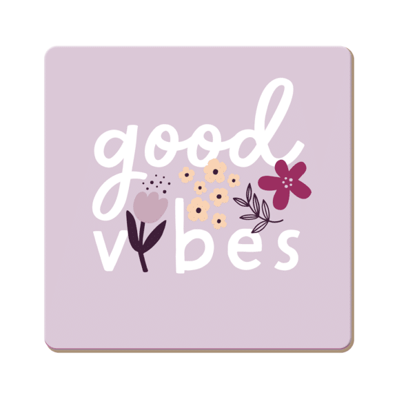 Grafik Werkstatt Korkuntersetzer "good vibes"