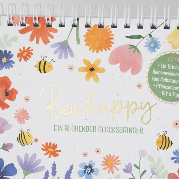 Grafik Werkstatt Spiralbuch "Bee happy"