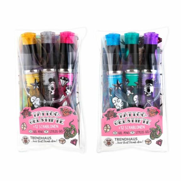 Trendhaus Tattoos Studio Gelstifte Glitzer 3er Set