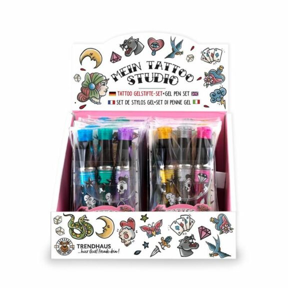 Trendhaus Tattoos Studio Gelstifte Glitzer 3er Set