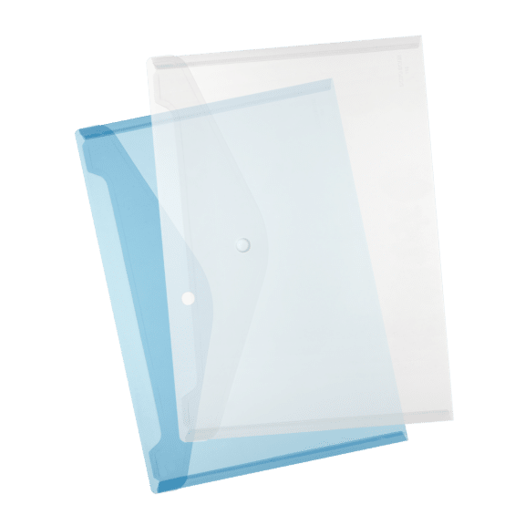 Herlitz Dokumententasche blau A4 transparent