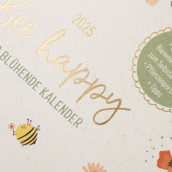 Grafik Werkstatt Wandkalender "Bee happy"