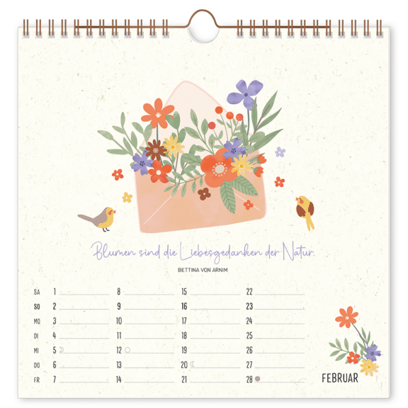 Grafik Werkstatt Wandkalender "Bee happy"