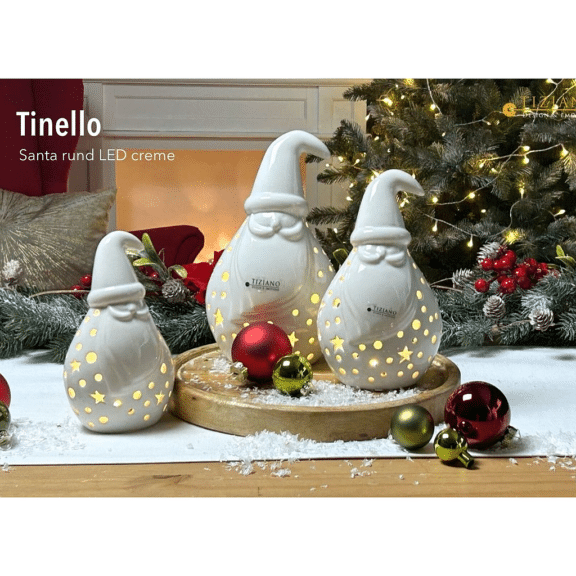 Tiziano Santa Tinello LED rund weiß - creme