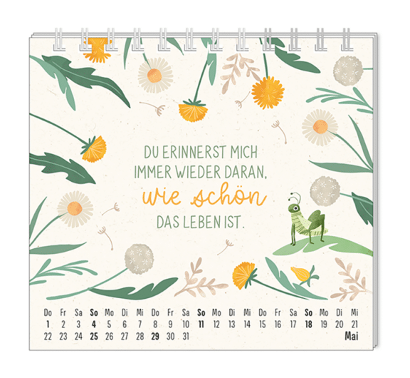 Grafik Werkstatt Mini-Kalender "Du bist wundervoll...."