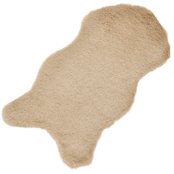 G.Wurm Kaninchenfell Kunstfell aus Polyester Beige