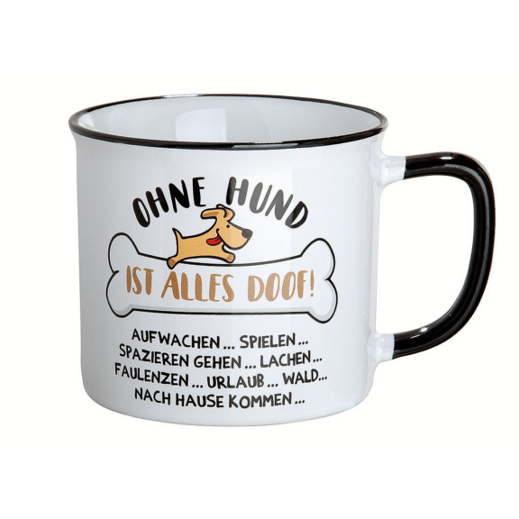 Gilde, Tasse / Becher, "ohne Hund ist Alles Doof!"