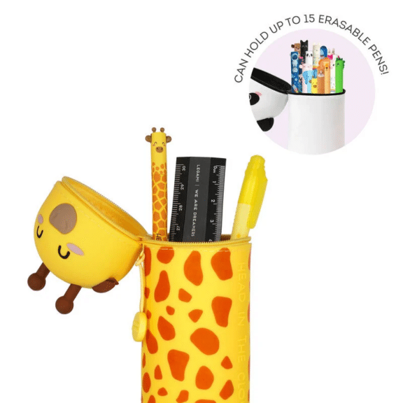 Legami 2-in-1-Federmäppchen aus Silikon - Kawaii "Giraffe"