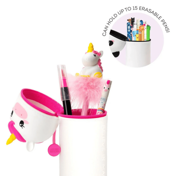 Legami 2-in-1-Federmäppchen aus Silikon - Kawaii "Unicorn"