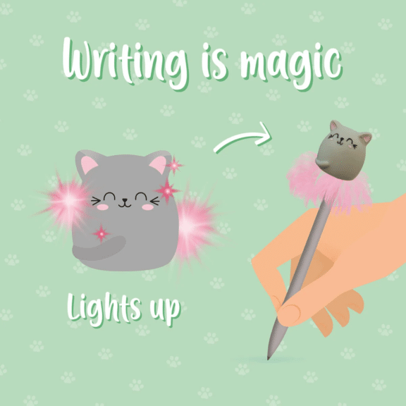 Legami Leuchtender Kugelschreiber - Writing is Magic "Katze"