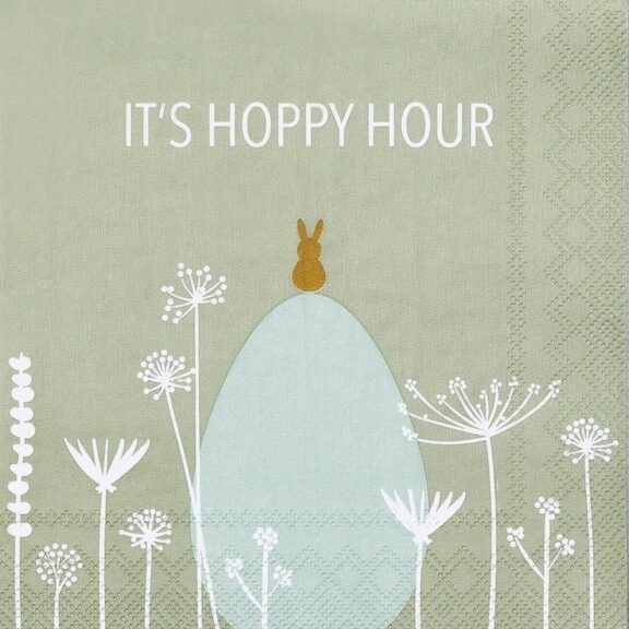 Räder Cocktailservietten "It's hoppy hour"