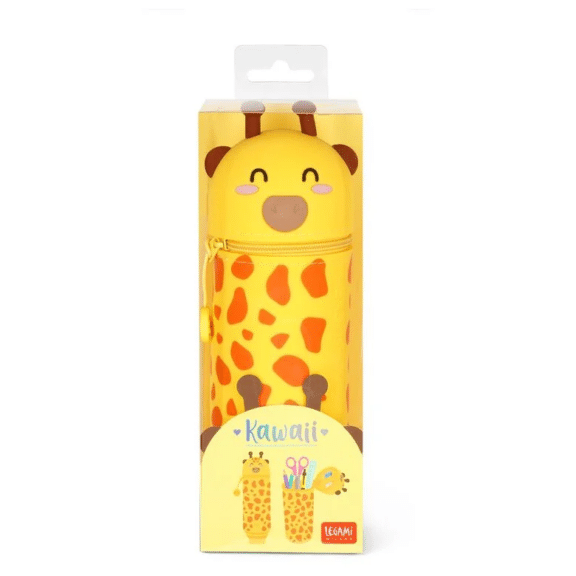 Legami 2-in-1-Federmäppchen aus Silikon - Kawaii "Giraffe"