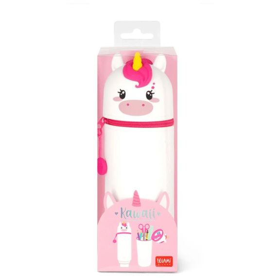 Legami 2-in-1-Federmäppchen aus Silikon - Kawaii "Unicorn"