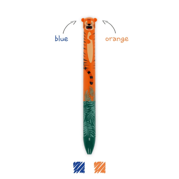 Legami Zweifarbiger Kugelschreiber - Click&Clack "blue / orange"