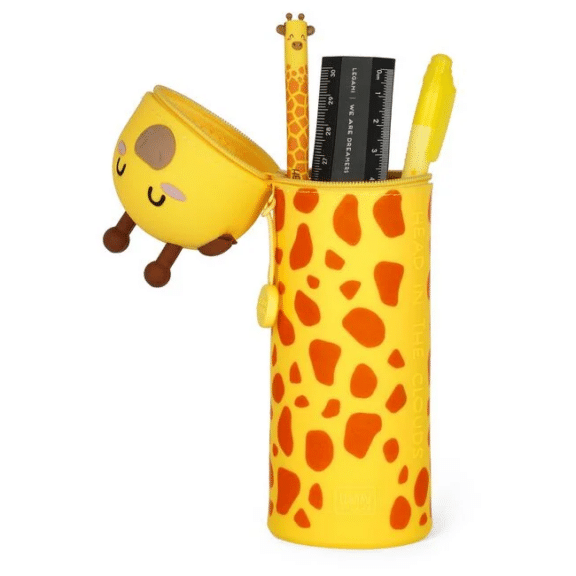 Legami 2-in-1-Federmäppchen aus Silikon - Kawaii "Giraffe"