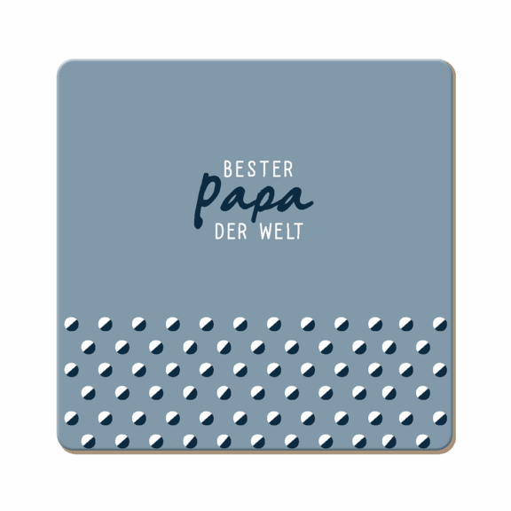 Grafik Werkstatt Korkuntersetzer "Bester Papa der Welt"