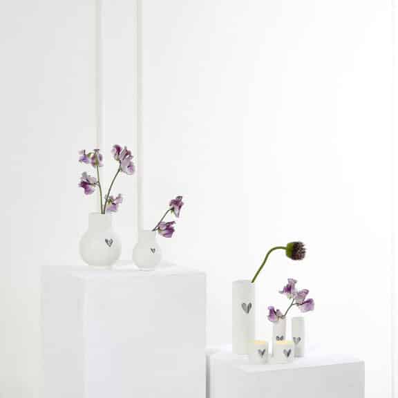Räder, Lovely. Mini-Kugelvase "Herz silber"