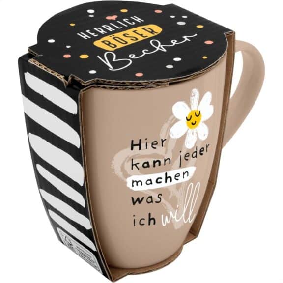 Sheepworld Becher "Hier kann jeder machen, was ich will!"