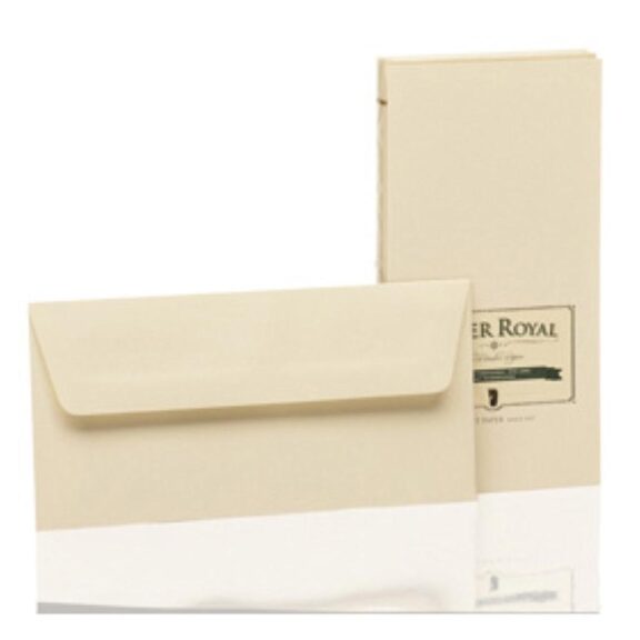 Rössler Paper Royal-Briefumschlagpack, DIN DL, 20 Stück, Chamois