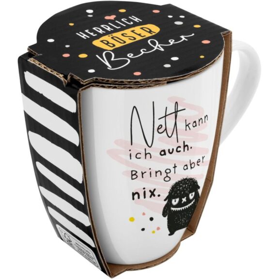 Sheepworld Becher "Nett kann ich auch, bringt aber nix."