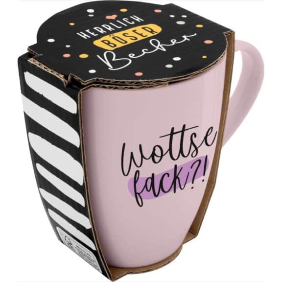 Sheepworld Becher "Wottse Fack?!"