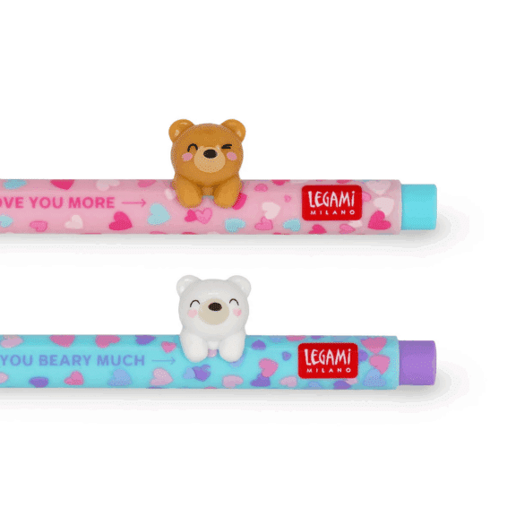 Legami Set mit 2 Gelstiften - "Beary in Love"