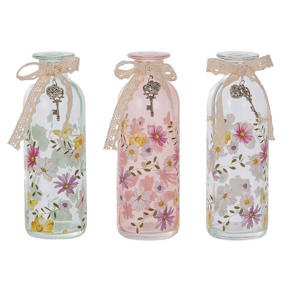 Gilde Flaschenvase, "Primavera" in 3 Farben