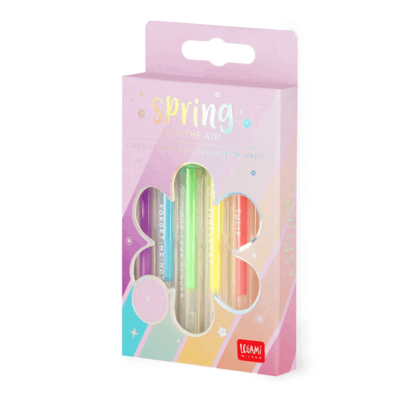 Legami 6er Set Gelstifte in Pastellfarben "Spring is in the Air"