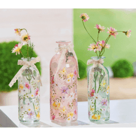 Gilde Flaschenvase, "Primavera" in 3 Farben