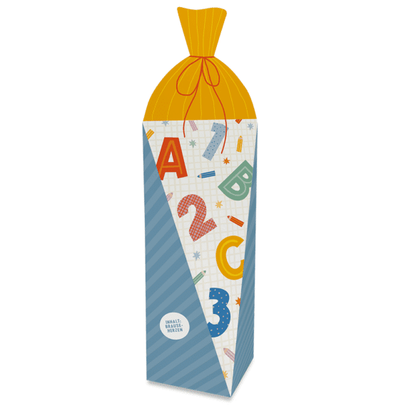 Grafik Werksatt Schultüte mit Brauseherzen "ABC"
