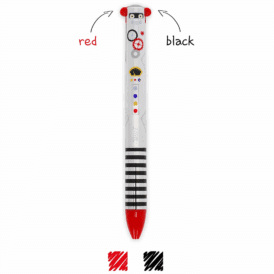 Legami Zweifarbiger Kugelschreiber - Click&Clack "rot / scharz"
