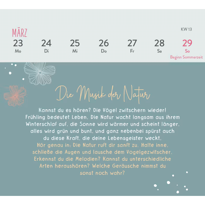 Groh Mini-Wochenkalender 2026: Einatmen. Ausatmen. Sein.