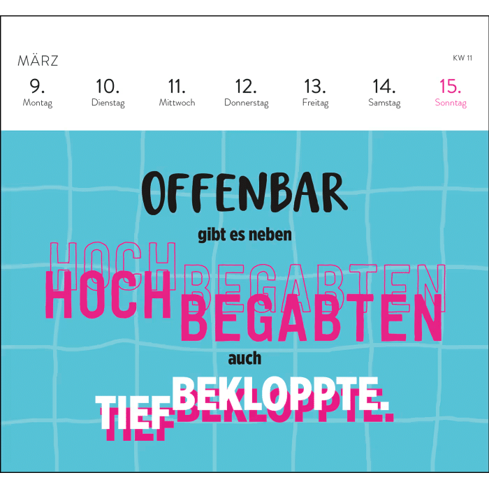 Groh Postkartenkalender 2026: Kommst du auf mein Niveau ...