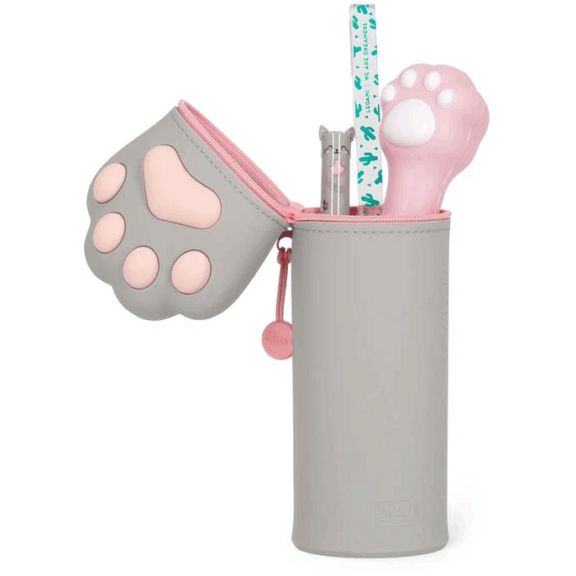 Legami 2-in-1-Federmäppchen aus Silikon - Kawaii "Kitty"