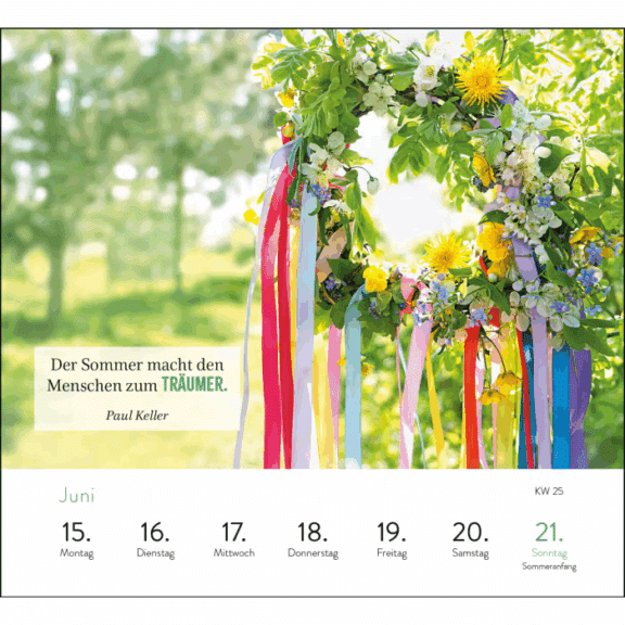 Groh Wochenkalender 2026: Glücksmomente für jeden Tag