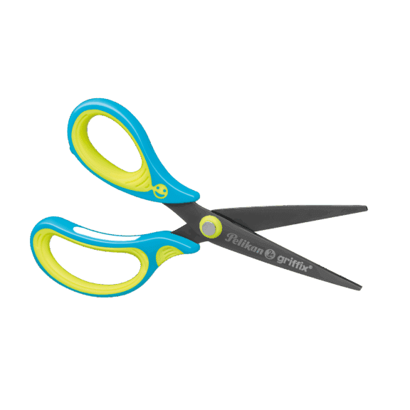 Pelikan Schulschere Griffix links spitz, Neon Fresh Blue