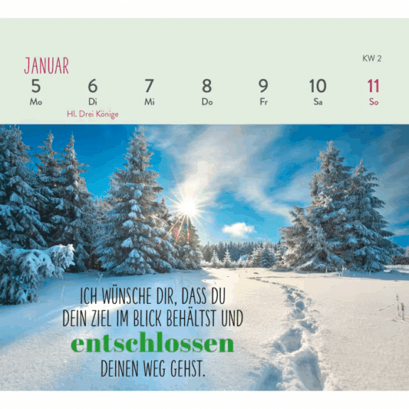 Groh Mini-Wochenkalender 2026: Herzenswünsche für dich