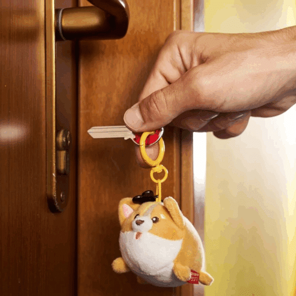 Legami Plüsch-Schlüsselanhänger - Super Soft! - Tiny "Corgi"