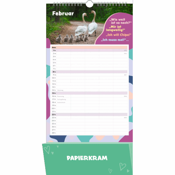 Groh Familienkalender 2026: Tierisch gechillt!