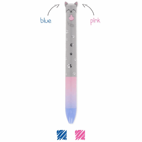 Legami Zweifarbiger Kugelschreiber - Click&Clack "blue / pink"