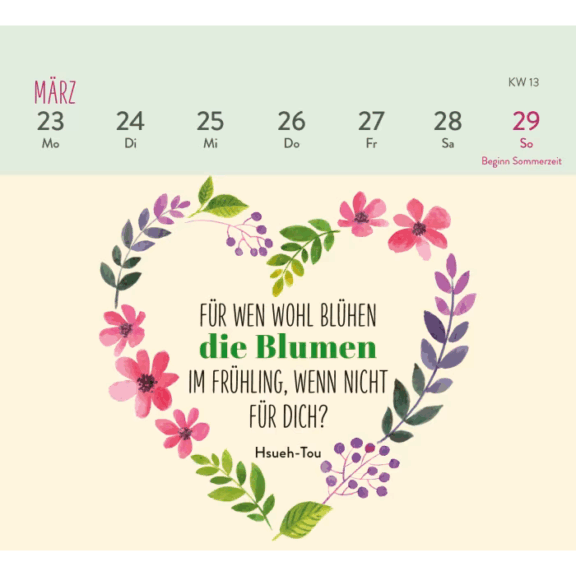 Groh Mini-Wochenkalender 2026: Herzenswünsche für dich