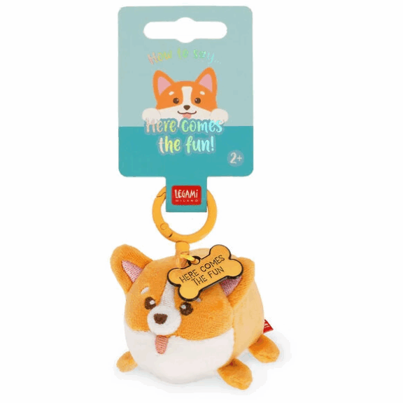 Legami Plüsch-Schlüsselanhänger - Super Soft! - Tiny "Corgi"