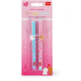 Legami Lovely Friends Set mit 2 Gelstiften "Beary in Love"