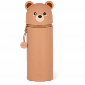 Legami 2-in-1-Federmäppchen aus Silikon - Kawaii "Teddy Bear"