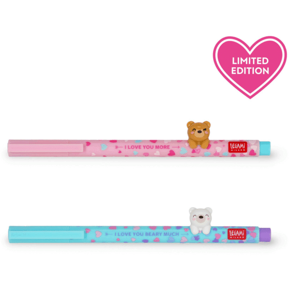 Legami Lovely Friends Set mit 2 Gelstiften "Beary in Love"