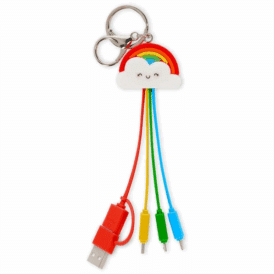 Legami 6-in-1-Ladekabel als Schlüsselanhänger "Rainbow"
