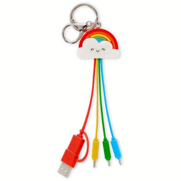 Legami 6-in-1-Ladekabel als Schlüsselanhänger "Rainbow"