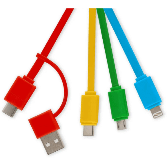Legami 6-in-1-Ladekabel als Schlüsselanhänger "Rainbow"